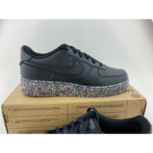Nike Air Force 1 Recycled Wool Pack Black Women's Size 7.5 Shoes - Picture 4 of 12
